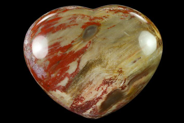 Polished Triassic Petrified Wood Heart - Madagascar #139978